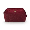 Pip Studio Toilettassen<Toilettas Buidel Groot Velvet Quiltey Days Rood