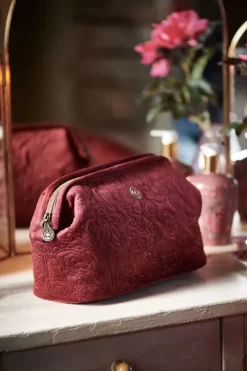 Pip Studio Toilettassen<Toilettas Buidel Groot Velvet Quiltey Days Rood