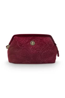 Pip Studio Toilettassen<Toilettas Buidel Klein Velvet Quiltey Days Rood