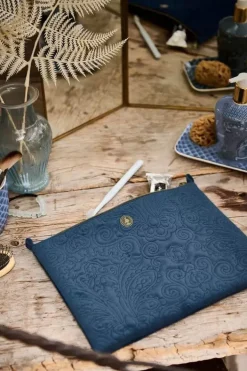 Pip Studio Make-Up Tasjes<Toilettas Groot Velvet Quiltey Days Blauw
