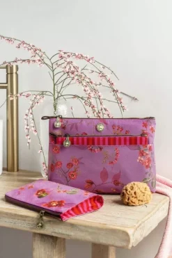 Pip Studio Make-Up Tasjes<Toilettas Rits Kawai Flower Fuchsia
