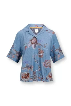 Pip Studio T-Shirts<Top Korte Mouw Cece Fiore Blauw