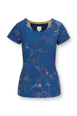 Pip Studio Strandkleding<Top Korte Mouw Isola Blauw