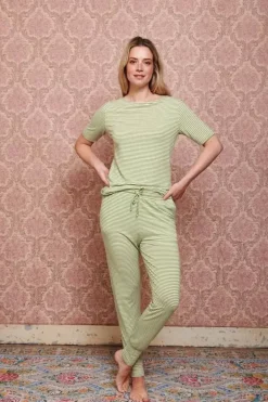 Pip Studio T-Shirts<Top Korte Mouw Little Sumo Stripe Fel Groen