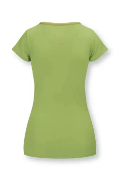 Pip Studio T-Shirts<Top Korte Mouw Solid Licht Groen
