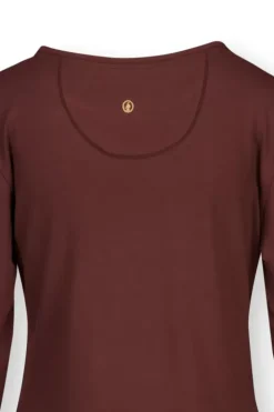 Pip Studio Lange Mouwen T-Shirts<Top Lange Mouw Solid Terra Rood