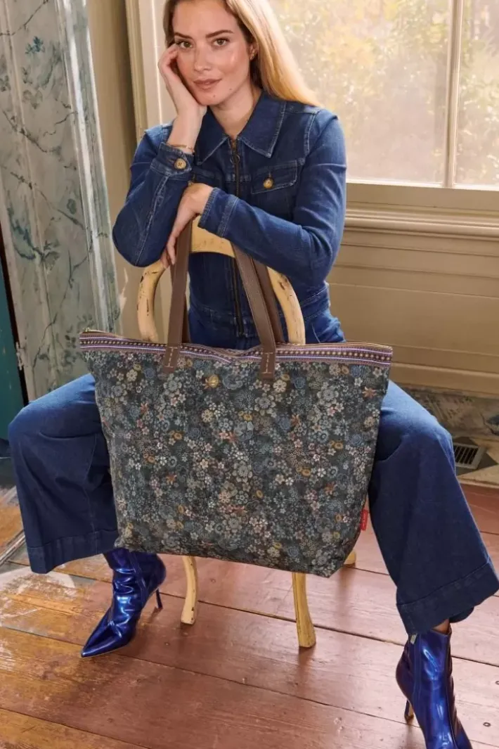 Pip Studio Shoppers<Tote Bag Tutti I Fiori Blauw