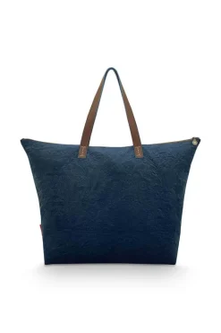 Pip Studio Weekendtassen<Tote Bag Velvet Quiltey Days Blauw