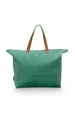 Pip Studio Weekendtassen<Tote Bag Velvet Quiltey Days Groen