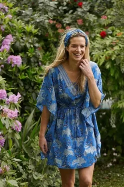 Pip Studio Jurken<Tuniek Flora Firenze Kobalt Blauw