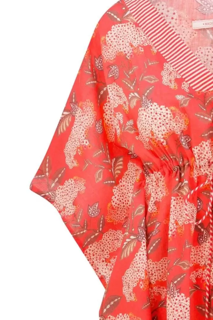 Pip Studio Jurken<Tuniek Flora Firenze Koraal Rood