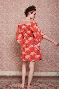 Pip Studio Jurken<Tuniek Flora Firenze Koraal Rood