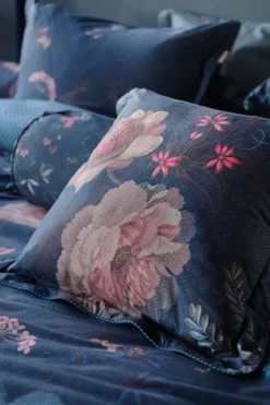 Pip Studio Sierkussens<Vierkant Sierkussen Tokyo Bouquet Donker Blauw