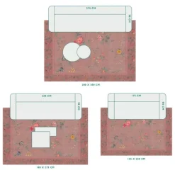 Pip Studio Rechthoekige Vloerkleden<Vloerkleed Fleur Grandeur By Pip Roze
