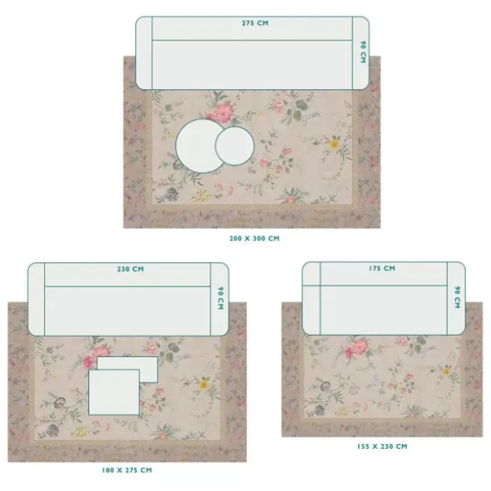 Pip Studio Rechthoekige Vloerkleden<Vloerkleed Fleur Grandeur By Pip Khaki