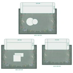 Pip Studio Rechthoekige Vloerkleden<Vloerkleed Jolie By Pip /Groen Grijs
