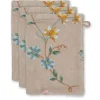 Pip Studio Washandjes<Washandje Set/3 Les Fleurs 16X22 Cm Khaki