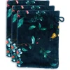 Pip Studio Washandjes<Washandje Set/3 Les Fleurs Donker 16X22 Cm Blauw