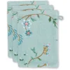 Pip Studio Washandjes<Washandje Set/3 Les Fleurs 16X22 Cm Blauw