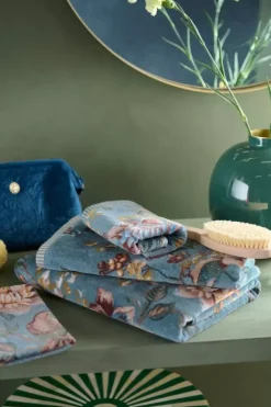 Pip Studio Washandjes<Washandje Set/3 Secret Garden 16X22Cm Blauw