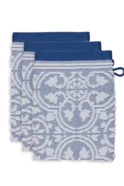 Pip Studio Washandjes<Washandje Set/3 Tile De Pip 16X22 Cm Blauw