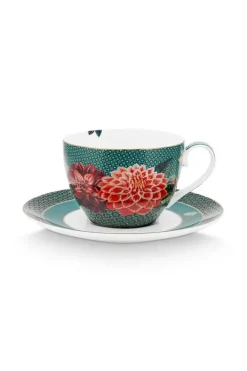 Pip Studio Kop/Schotel<Winter Wonderland Cappuccino Kop & Schotel Groen