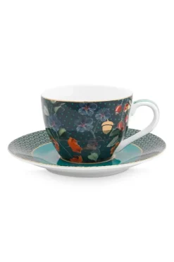 Pip Studio Espresso Kopjes<Winter Wonderland Espresso Kop & Schotel Donkerblauw
