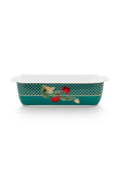 Pip Studio Ovenschalen<Winter Wonderland Serveerschaal Rechthoekig Klein Groen