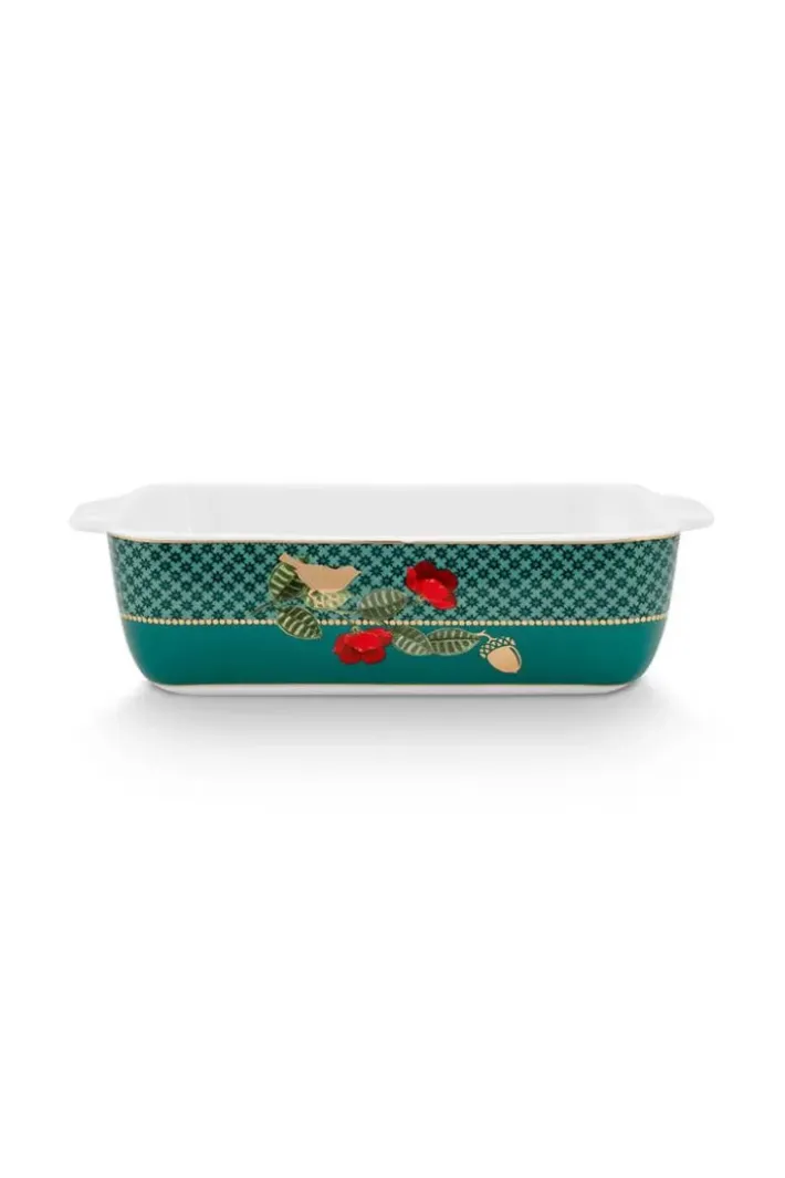Pip Studio Ovenschalen<Winter Wonderland Serveerschaal Rechthoekig Klein Groen
