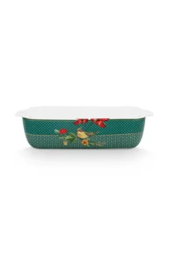 Pip Studio Ovenschalen<Winter Wonderland Serveerschaal Rechthoekig Groot Groen