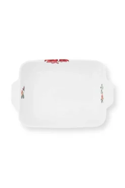 Pip Studio Ovenschalen<Winter Wonderland Serveerschaal Rechthoekig Groot Groen