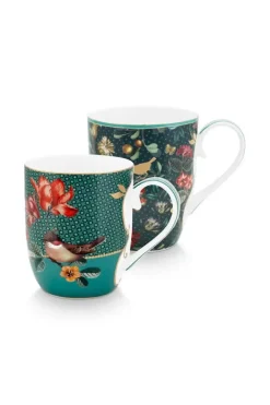 Pip Studio Sets Porseleinen Sets<Winter Wonderland Set/2 Mokken Klein Groen